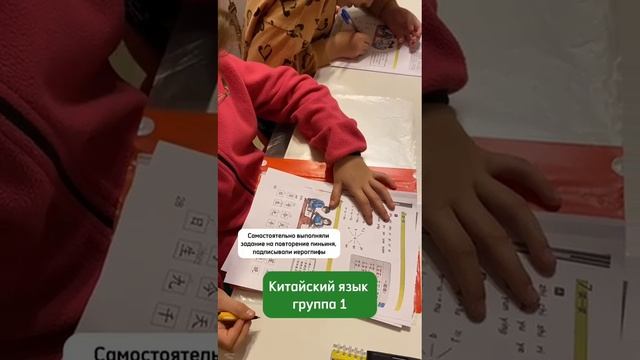 Китайский язык, группа 1, выполняли задание на повторение пиньиня, подписывали иероглифы