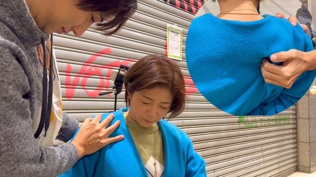 ASMR 気持ち良くて最高！肩こりの女性にめっちゃマッサージを褒められる😁