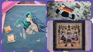 Вышиваю русалку, финиш Неокрафт, крашу лëн. #вышивкакрестиком