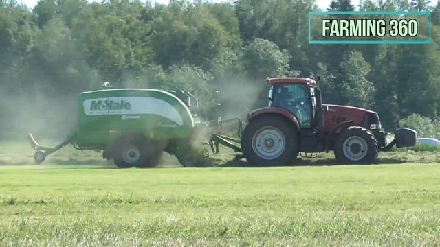 Baling 2021 | Case IH Puma 180 & McHale Fusion 3 baler wrapper смотреть онлайн