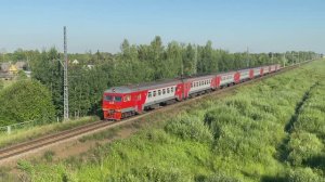 Электропоезд ЭТ2М-103, перегон Саблино - Колпино