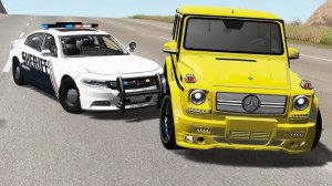 BeamNG Drive - Реалистичные автомобильные аварии и погони и ДТП. Бимка. Поворот не туда.