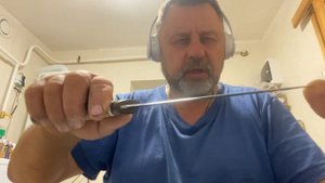 N 141. Рыбацкий нож из полосы VG-10 (закалка С.Кивенко). P.S. Ошибочка - больстер из текстолита.