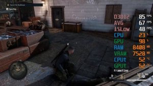 AMD Radeon RX 6600 -- Intel Core i5-11600K -- Sniper Elite 5 FPS Test i5-11600KF