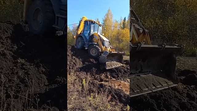 JCB уплотняем грунт для триала #уральскаязасада #offroad74