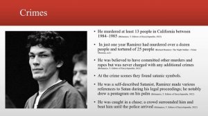 Serial Killer Presentation: Richard Ramirez-The Night Stalker