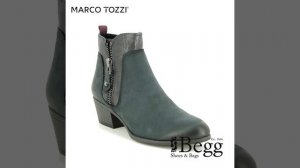 Marco Tozzi Badozip 25396-23-890 Navy leather ankle boots