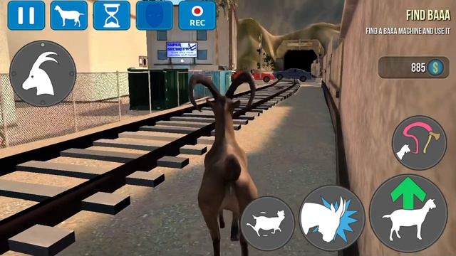 Train Crash in to the car at crossing Goat Simulator PayDay смотреть онлайн