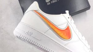 Nike Air Force 1 Low Oversize Swoosh White Orange Review