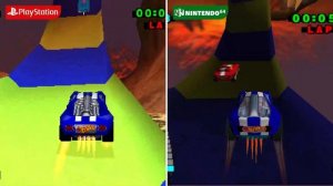 Hot Wheels Turbo Racing (1999) PS1 vs N64 (Which one is better?)