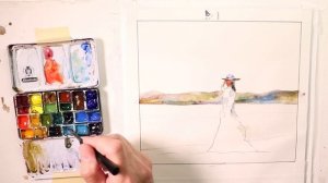 Woman in White Dress Figure Painting in Watercolor - with Chris Petri