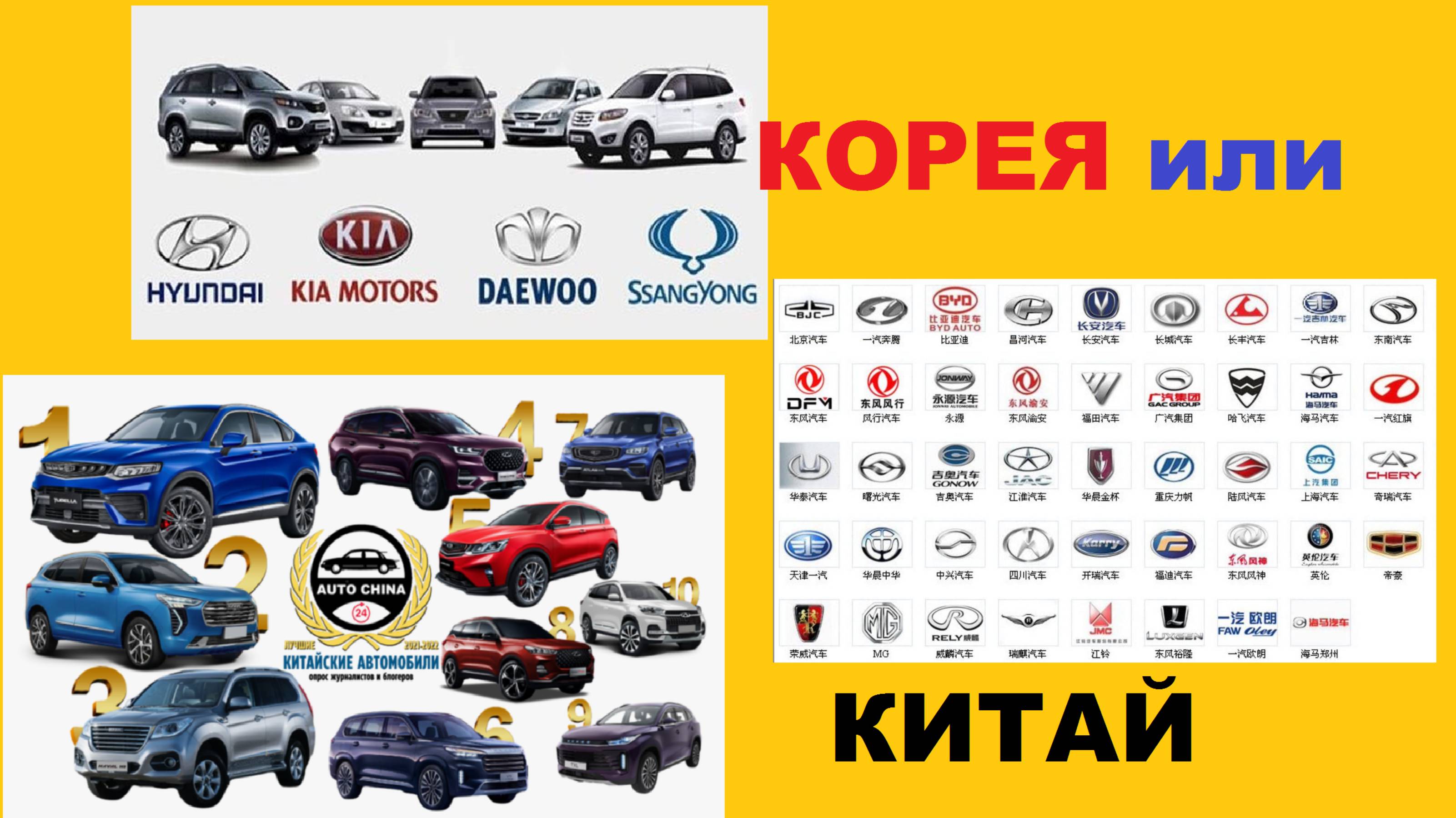 Корейские автомобили лучше китайских?