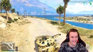 УГНАЛ ТАНК С ВОЕННОЙ БАЗЫ! ПОЛИЦЕЙСКАЯ ПОГОНЯ В ГТА 5 ОНЛАЙН! ТРОЛЛИНГ КОПОВ (GTA 5 ONLINE)