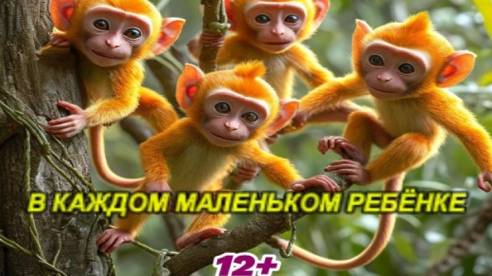 Нейрокавер " В каждом маленьком ребёнке" (Г.Остер) из м/ф " Обезьянки, вперёд! " смотреть онлайн