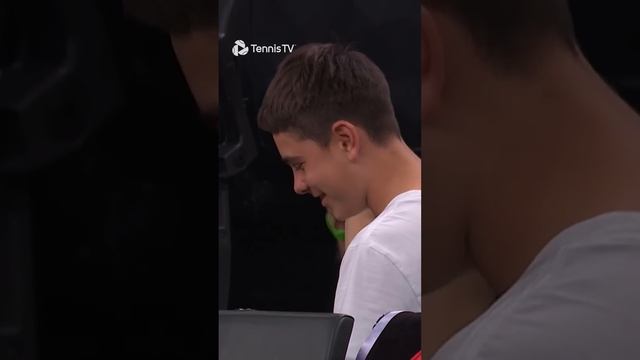 Lucky Fan Receives Griekspoor's Smashed Racket!