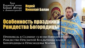 Особенность праздника Рождества Богородицы / Иерей Николай Балан / 21.09.24