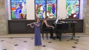 Е. Исаева "Песня для папы" Исп. Ирина Белоусова 7 лет (флейта-капля), Евгения Кудоя (фортепиано)