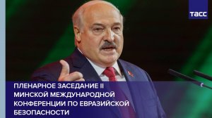 Пленарное заседание II Минской международной конференции по евразийской безопасности