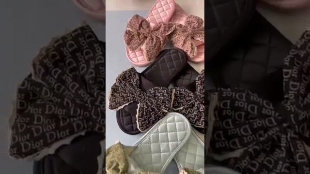 Шелковые домашние тапочки Dior