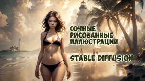 Сочные рисованные иллюстрации в STABLE DIFFUSION