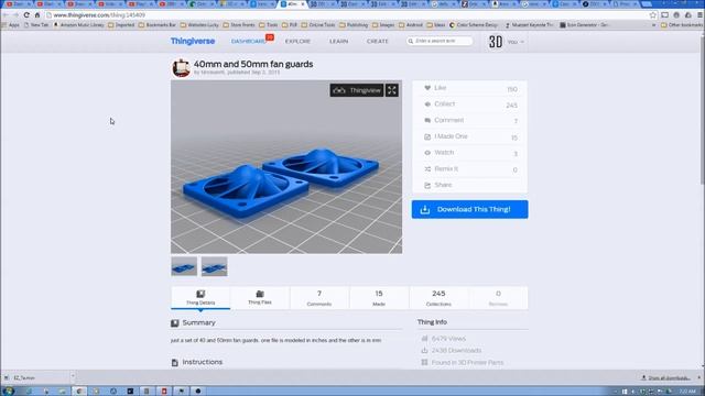 Thingiverse Finds -  40mm and 50mm Fan Guards by Mrcleanr6 смотреть онлайн