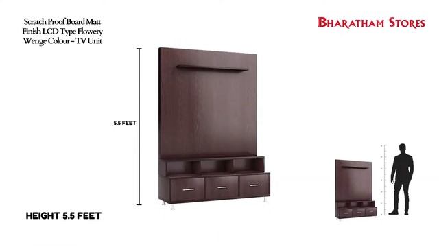 Scratch Proof Board Matt Finish LCD Type Flowery Wenge Colour TV Unit Furniture смотреть онлайн