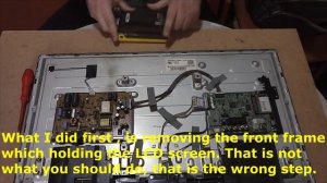 Disassemble LG-32LB561B TV and LED back-light repair