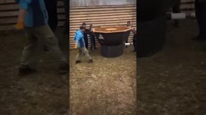 Установка банного чана на 4-6 человек