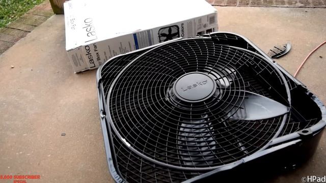 New Black Lasko Box Fan Destruction