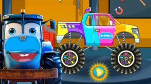 Синий Трактор и гонки на тракторе Машинки для детей