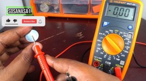 How to Test voltage with digital multimeter 33 Example CR2032 battery