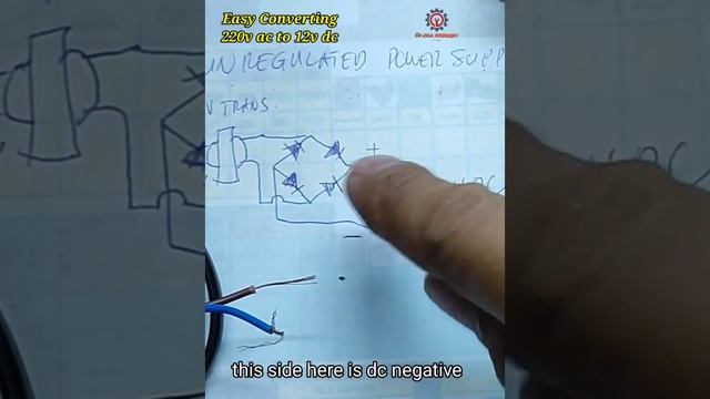 AN EASY CONVERTION OF 220V AC TO 12V DC