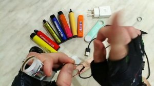 Как зарядить электронику одноразку WLAB RING | pod