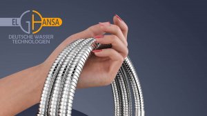 Универсальный растягивающийся шланг для душа ELGHANSA 150-190 см арт.SH005-New хром