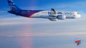 Новейший российский самолет МС-21 с отечественными двигателями ПД-14