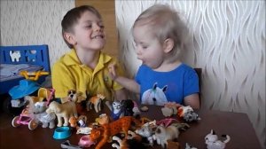 Игрушки собачки с колясочкой. Лаура показывает игрушки Many Toy Dogs Puppy in Stroller