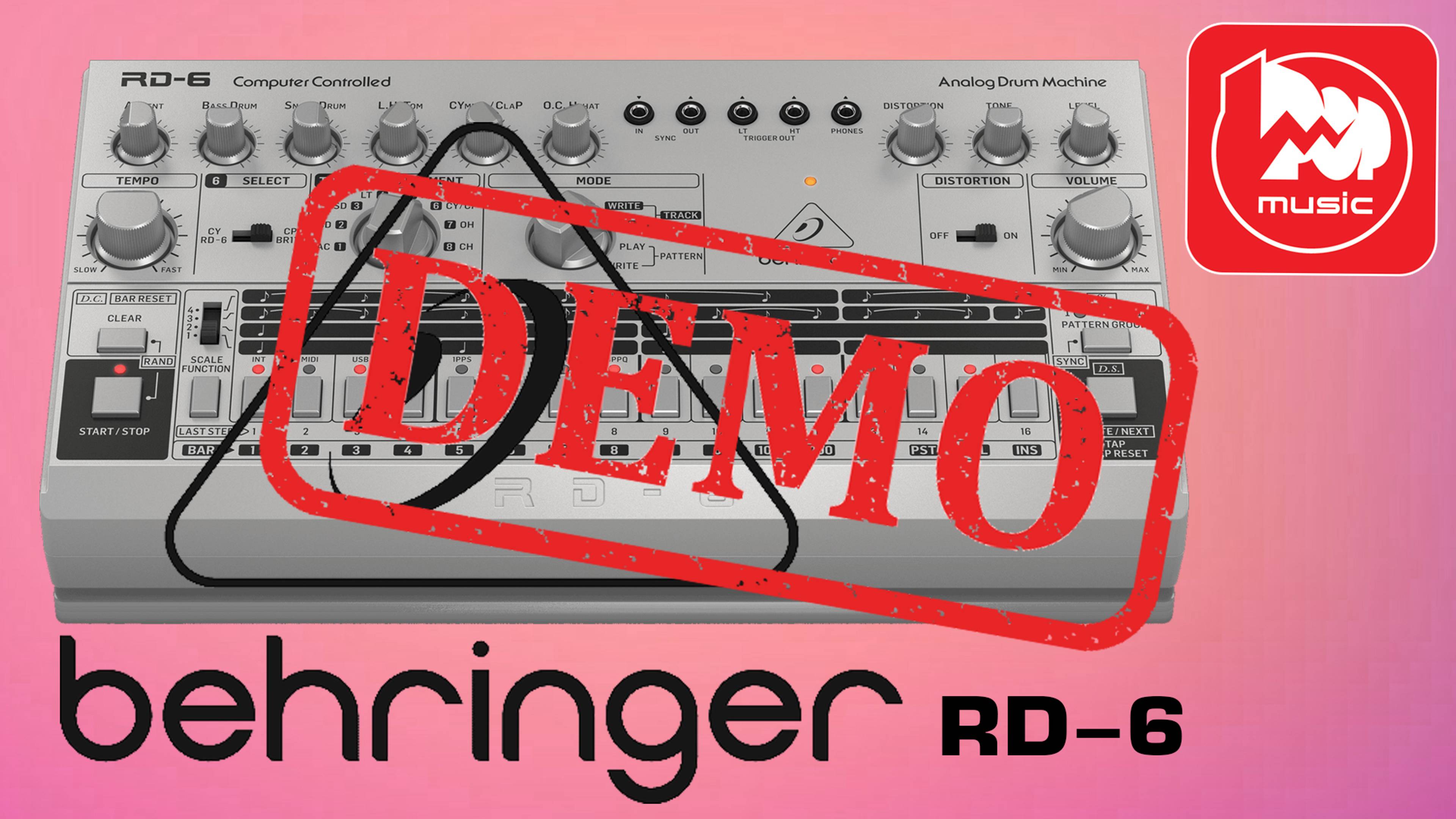 Драм-машина BEHRINGER RD-6-SR - демонстрация звучания