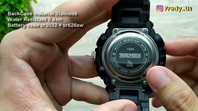 SKMEI 1529 SPORTS WATCH 3 TIME - REVIEW, SETTING