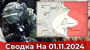 Взятие Шахтерского и обстановка в районе Мартыновки. Сводка на 01.11.2024