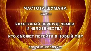 Резонанс Шумана. Квантовый переход Земли и человечества. Кто сможет перейти в новый мир. Часть 1.