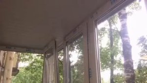 Остекление балкона с выносом - пример работы Окна борна
