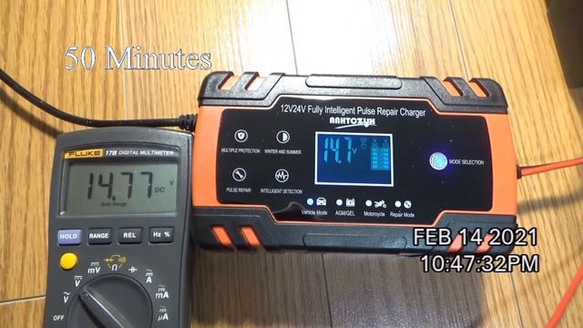 Test ANHTCzyx 12V/24V 8A Intelligent Automatic Pulse Repair Car Battery Charger from Amazon смотреть онлайн
