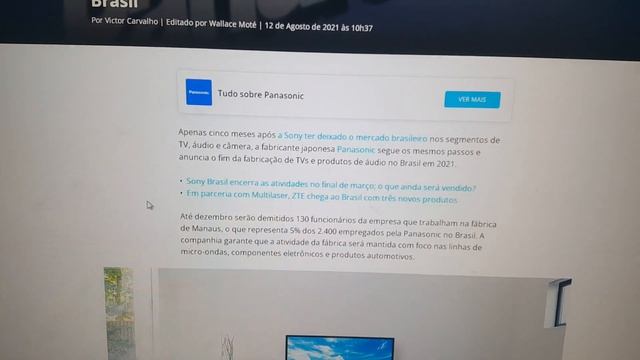 Panasonic anuncia fim da produção de TVs e linha de áudio no Brasil смотреть онлайн