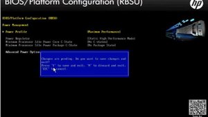 Setting high performance on a HP Proliant DL380 G9