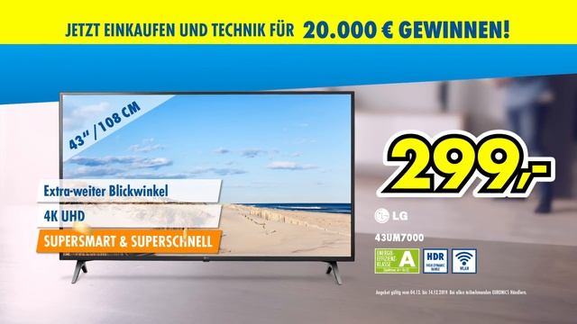 EURONICS Angebot: 4K UHD TV-Gerät LG43UM7000 смотреть онлайн