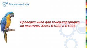 Установка и проверка чипов для тонер-картриджа Xerox 006R01731 для  принтеров Xerox B1022 и 1025.