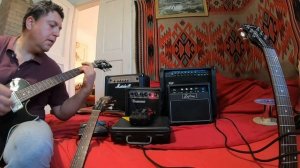 Encore LesPaul & Ibanez IBZ1G. Электрогитара и комбик. Пример звука , запись на Zoom H8