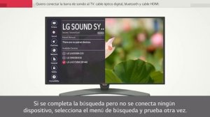 Soporte LG España - Conectar Barra de Sonido a Televisor en Soundbar LG