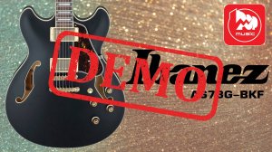 Полуакустика IBANEZ AS73G-BKF - демонстрация звучания