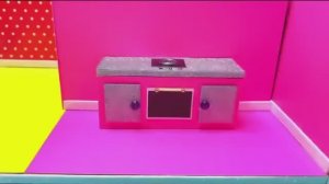 Как сделать милый миниатюрный домик Хелло Китти из картона для всей семьи (легко)❤️Миниатюра своими